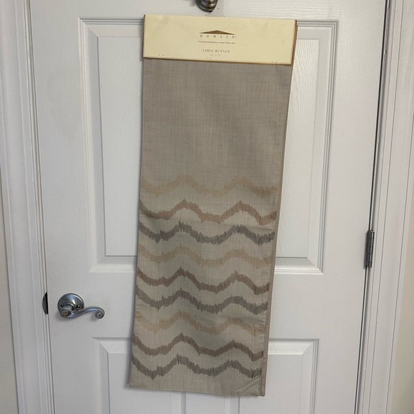 Domain Other - Domain Dining Table Runner - Beige Neutral Embroidery 13” x 72”